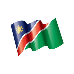 Namibia flag, vector illustration on a white background