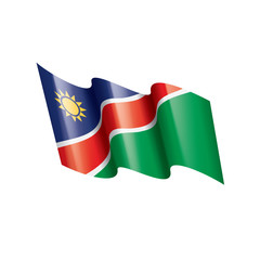 Namibia flag, vector illustration on a white background