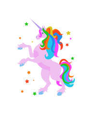 Cartoon style unicorn pattern design. Vector illustration.