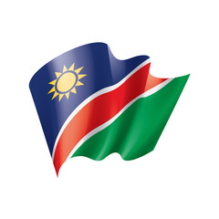Namibia flag, vector illustration on a white background