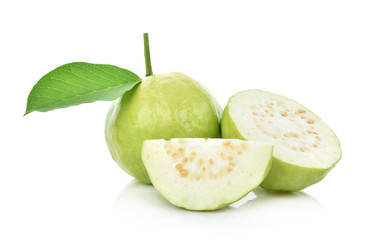 Guava on white background