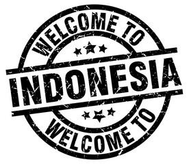 welcome to Indonesia black stamp