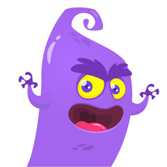 Angry cartoon monster. Halloween design