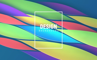 Vector illustrated background with dynamic petal shapes