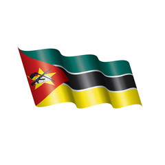 Mozambique flag, vector illustration on a white background
