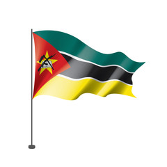 Mozambique flag, vector illustration on a white background