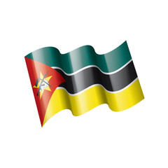 Mozambique flag, vector illustration on a white background