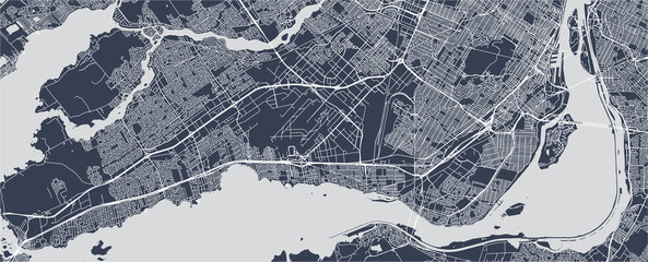 map of the city of Montreal , Canada