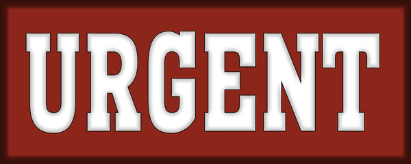 urgent Red Logo Stamp Button