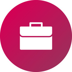 Vector ilustración icono rosa para comercios y web con dibujo de maletin