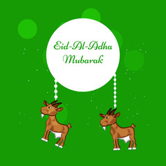 Obraz na płótnie Canvas Illustration of background for the occasion of Muslim festival Eid-al-adha 
