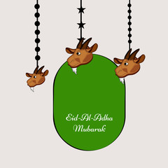 Illustration of background for the occasion of Muslim festival Eid-al-adha 