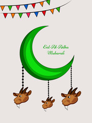 Illustration of background for the occasion of Muslim festival Eid-al-adha 