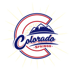 Colorado Springs logo. Vector and illustration.