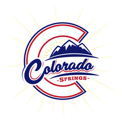 Fototapeta premium Colorado Springs logo. Vector and illustration.