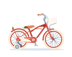 Classic Children Tricycle Bicycle Illustration