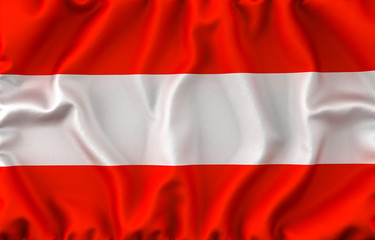 Austria Waving Flag. 3D rendering