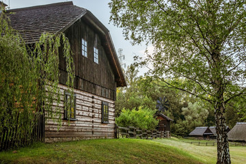 Obraz premium Old rural wooden house in Poland, Europe.