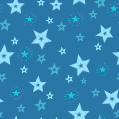 Seamless star pattern. Vector Christmas elegant background.