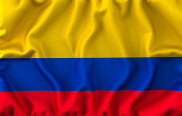 Colombia Waving Flag. 3D rendering