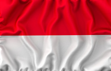 Indonesia Waving Flag. 3D rendering