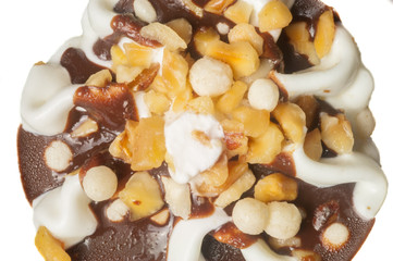 beautiful macro of sweet and tasty ice cream