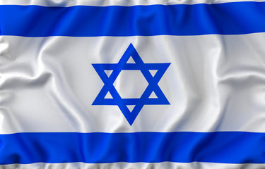 Israel Waving Flag. 3D rendering