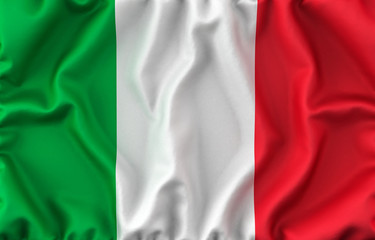 Fototapeta premium Italy Waving Flag. 3D rendering