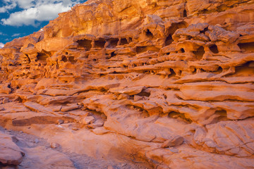beautiful view of the colored canyon in Egypt,  Beautiful rock texture