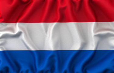 Netherlands Waving Flag. 3D rendering