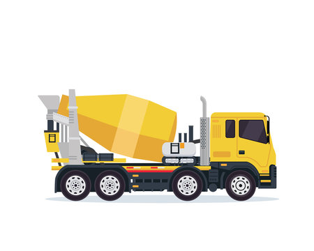 Modern Cement Mixer Truck Illustration Vehicle