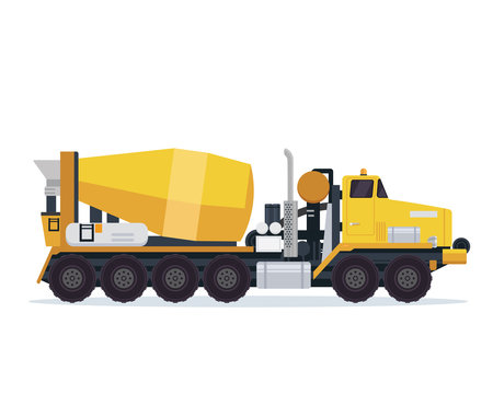 Modern Cement Mixer Truck Illustration Vehicle