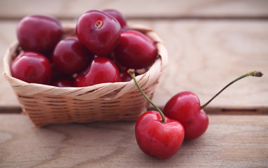 Fresh and juicy cherry