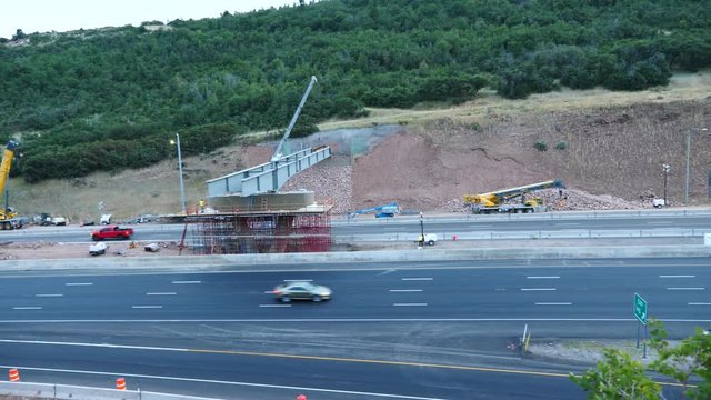 Pan Highway and Bridge Construction In The Mountains.