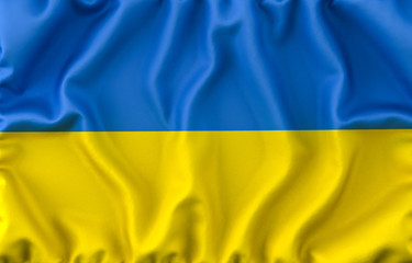 Ukraine Waving Flag. 3D rendering
