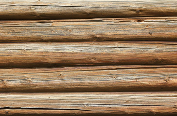 Obraz premium Background image of wall from old log cabin.