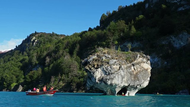 Marble Chapel, Santuario de la Naturaleza Capillas de Marmol, General Carrera Lake, Puerto Rio Tranquilo, Aysen Region, Patagonia, Chile