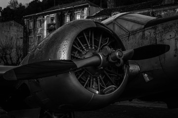 Old Aircraft Motor Engine