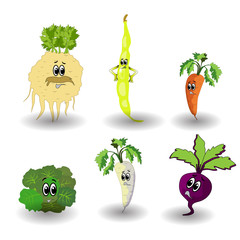 Cartoon vegetable -  silhouette celery. Cute character vegetable celery face isolated on white background vector illustration. Simple  silhouette celery face icon vector. 