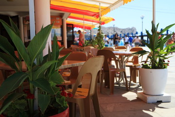 Image of the interior of a beach cafe.