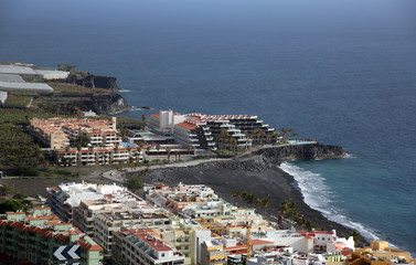 Blick vom Mirador de Puerto Naos auf den gleichnamigen Ort