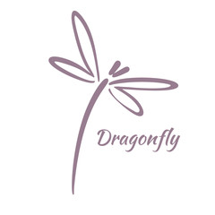 Dragonfly Logo Design Template. Vector Illustration