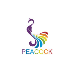 Obraz premium peacock bird icon isolated on white background