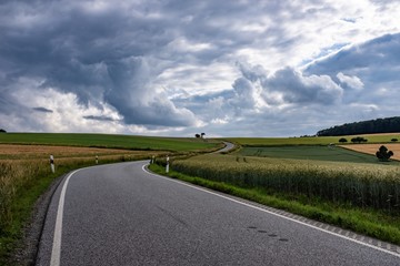 Taunus country roads sky clouds