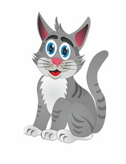 cat cartoon emblem