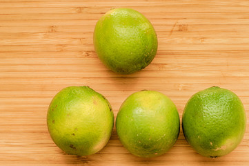 beautiful background of lime on a cutting board