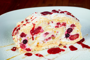 Sweet strawberry cake