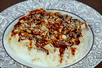 Teriyaki chicken with rice