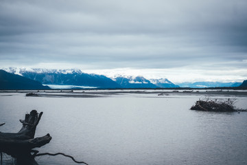 View of Childhood glacier in the distance.