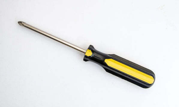 Black and yellow handled philips screwdriver
